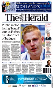 The Herald () Newspaper Front Page for 1 June 2022