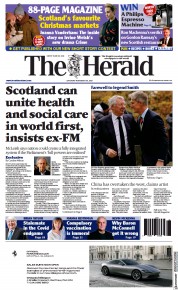 The Herald () Newspaper Front Page for 20 November 2021