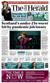 The Herald () Newspaper Front Page for 21 April 2021