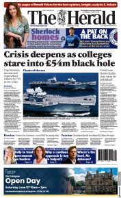 The Herald () Newspaper Front Page for 21 May 2021