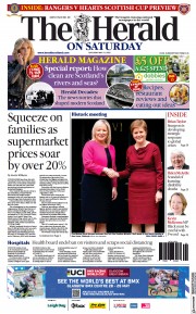 The Herald () Newspaper Front Page for 21 May 2022