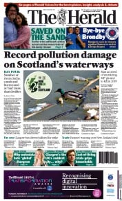The Herald () Newspaper Front Page for 22 October 2021