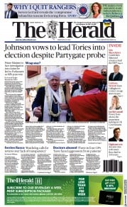 The Herald () Newspaper Front Page for 22 April 2022