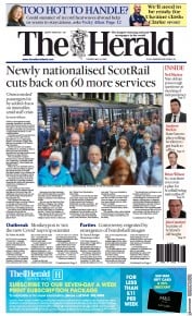 The Herald () Newspaper Front Page for 24 May 2022
