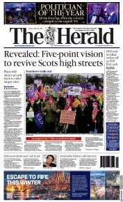 The Herald () Newspaper Front Page for 25 November 2022