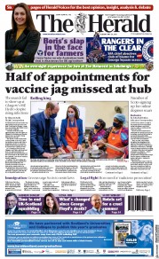 The Herald () Newspaper Front Page for 25 May 2021