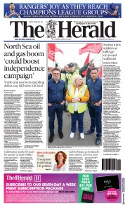 The Herald () Newspaper Front Page for 25 August 2022