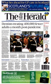 The Herald () Newspaper Front Page for 27 April 2022