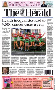 The Herald () Newspaper Front Page for 28 November 2022