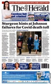 The Herald () Newspaper Front Page for 28 May 2021