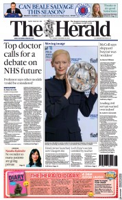 The Herald () Newspaper Front Page for 29 November 2022