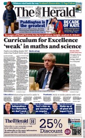 The Herald () Newspaper Front Page for 29 April 2021