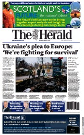 The Herald () Newspaper Front Page for 2 March 2022