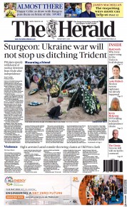 The Herald () Newspaper Front Page for 2 May 2022