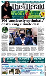 The Herald () Newspaper Front Page for 4 November 2021