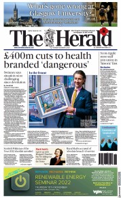 The Herald () Newspaper Front Page for 4 November 2022