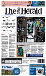 The Herald () Newspaper Front Page for 4 January 2023