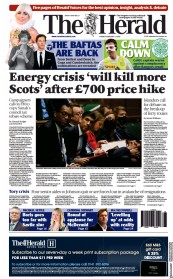 The Herald () Newspaper Front Page for 4 February 2022