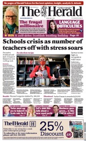 The Herald () Newspaper Front Page for 4 May 2021