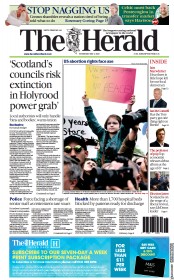 The Herald () Newspaper Front Page for 4 May 2022