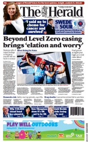 The Herald () Newspaper Front Page for 4 August 2021