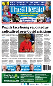 The Herald () Newspaper Front Page for 5 June 2021