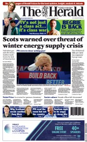 The Herald () Newspaper Front Page for 7 October 2021