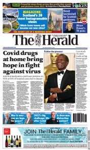 The Herald () Newspaper Front Page for 8 January 2022