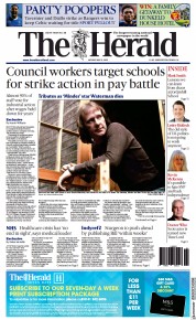 The Herald () Newspaper Front Page for 9 May 2022
