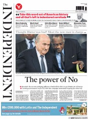 The Independent () Newspaper Front Page for 10 October 2015