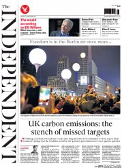 The Independent () Newspaper Front Page for 10 November 2014