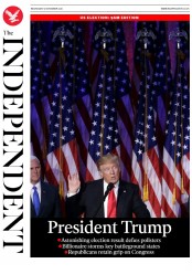 The Independent () Newspaper Front Page for 10 November 2016