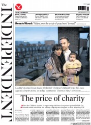 The Independent () Newspaper Front Page for 10 December 2013