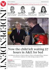 The Independent () Newspaper Front Page for 10 December 2019