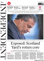 The Independent () Newspaper Front Page for 10 January 2014