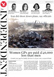 The Independent () Newspaper Front Page for 10 January 2020
