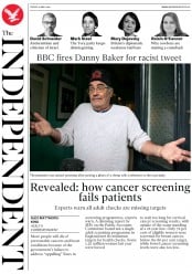 The Independent () Newspaper Front Page for 10 May 2019