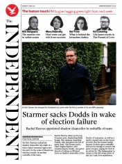 The Independent () Newspaper Front Page for 10 May 2021