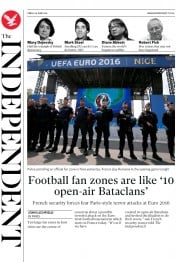 The Independent () Newspaper Front Page for 10 June 2016