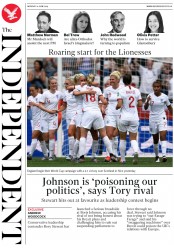 The Independent () Newspaper Front Page for 10 June 2019