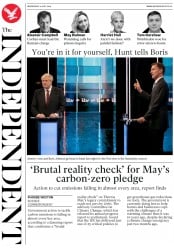 The Independent () Newspaper Front Page for 10 July 2019