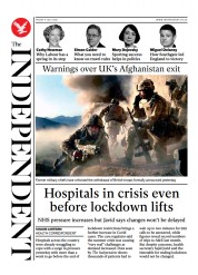 The Independent () Newspaper Front Page for 10 July 2021