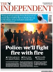 The Independent () Newspaper Front Page for 10 August 2011