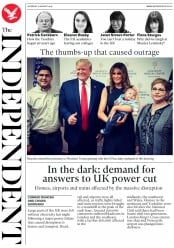 The Independent () Newspaper Front Page for 10 August 2019
