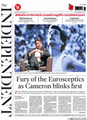 The Independent () Newspaper Front Page for 11 November 2015