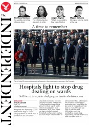 The Independent () Newspaper Front Page for 11 November 2019