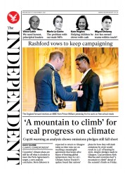 The Independent () Newspaper Front Page for 11 November 2021