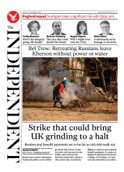 The Independent () Newspaper Front Page for 11 November 2022