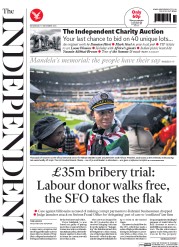 The Independent () Newspaper Front Page for 11 December 2013