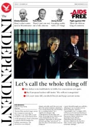 The Independent () Newspaper Front Page for 11 December 2018